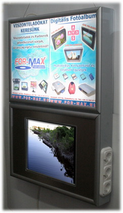 Elektronikus display, megállító tábla